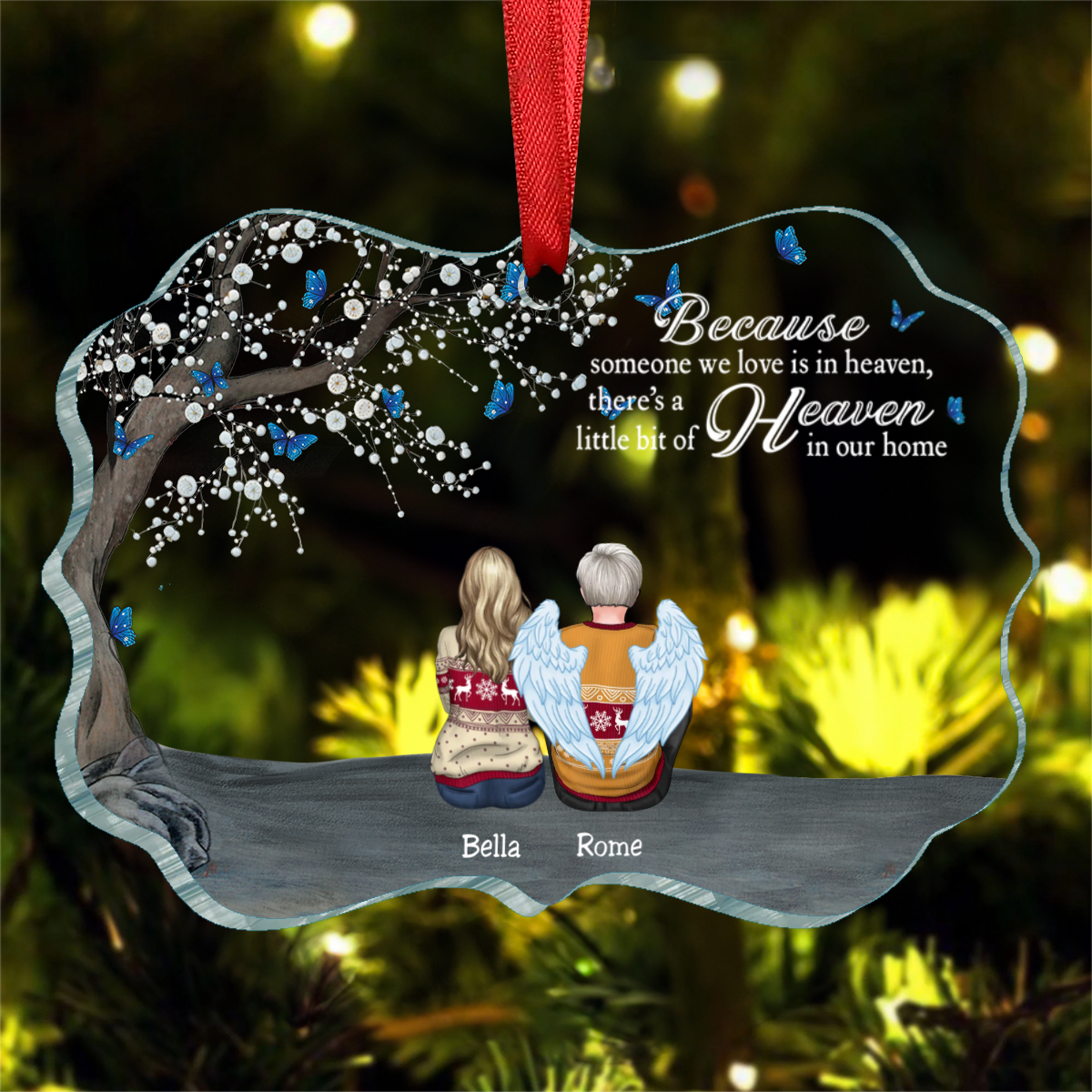 Family - I Am Always With You - Personalized Transparent Ornament